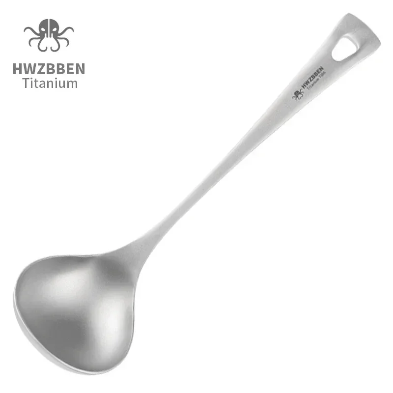 Camping Cooking Utensils Kit - HWZBBEN Outdoor Titanium Soup Spoons with