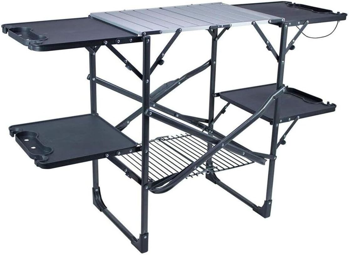 Camping Cooking Area - Slim Fold Portable Camping Kitchen Table