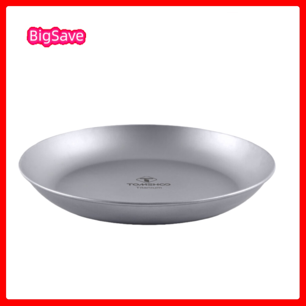 Camping Cooking Plate - Portable Titanium Round Camping Plate Outdoor