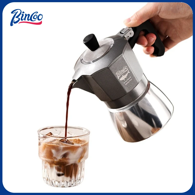 Camping Cooking Gear - Bincoo 2 Cups Double Valve Moka