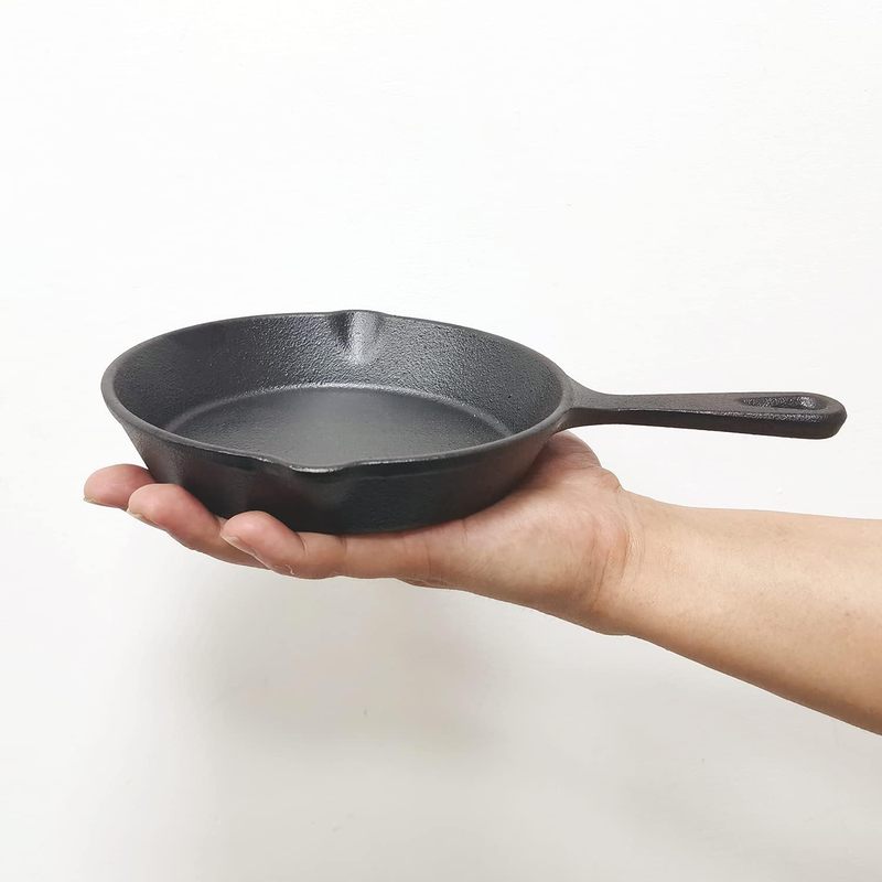 Skillet Cast Iron Camp - 6 Inch Cast Iron Skillet, Frying