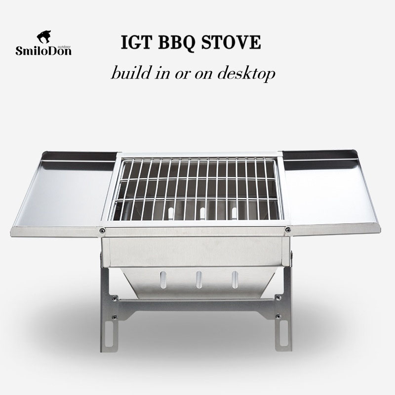Camping Cooking Table Foldable - SmiloDon IGT BBQ Stove 1 Unit