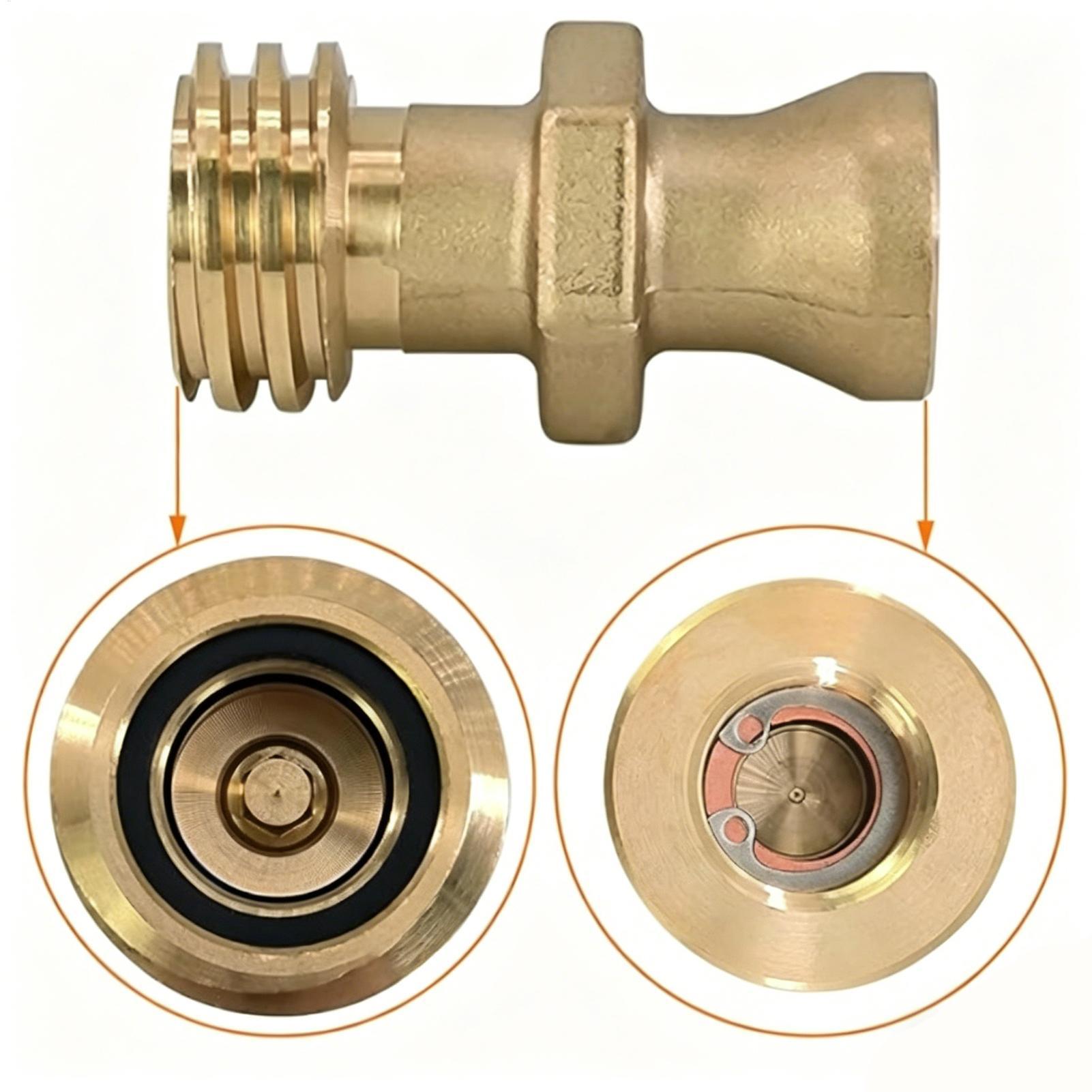 Camping Cooking Area - Propane Tank Fittings Male Brass Valve