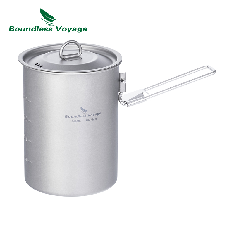 Camping Cooking System - Boundless Voyage 900ml Titanium Pot Cup