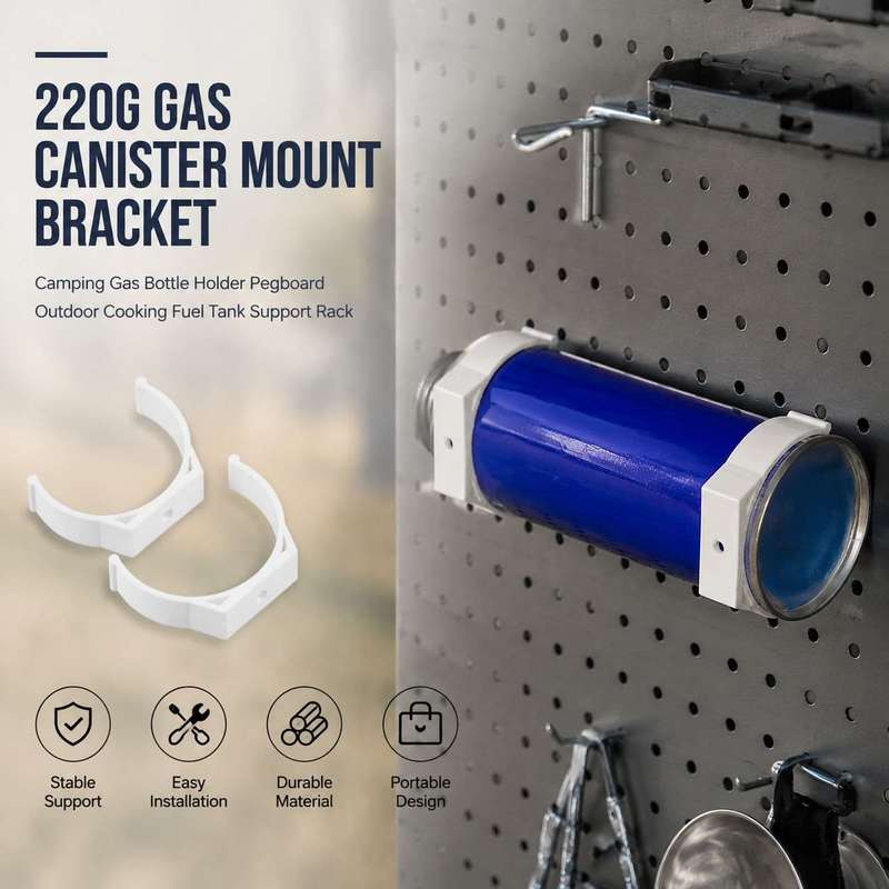 Camping Cooking Canister - 220g Gas Canister Mount Bracket Camping