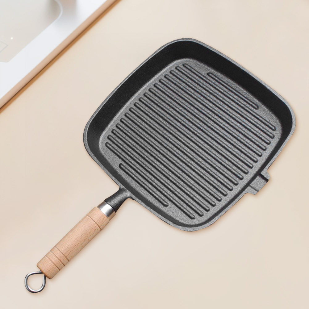 Skillet Cast Iron Camp - Iron Skillet Uncoated Non-stick Steak Frying