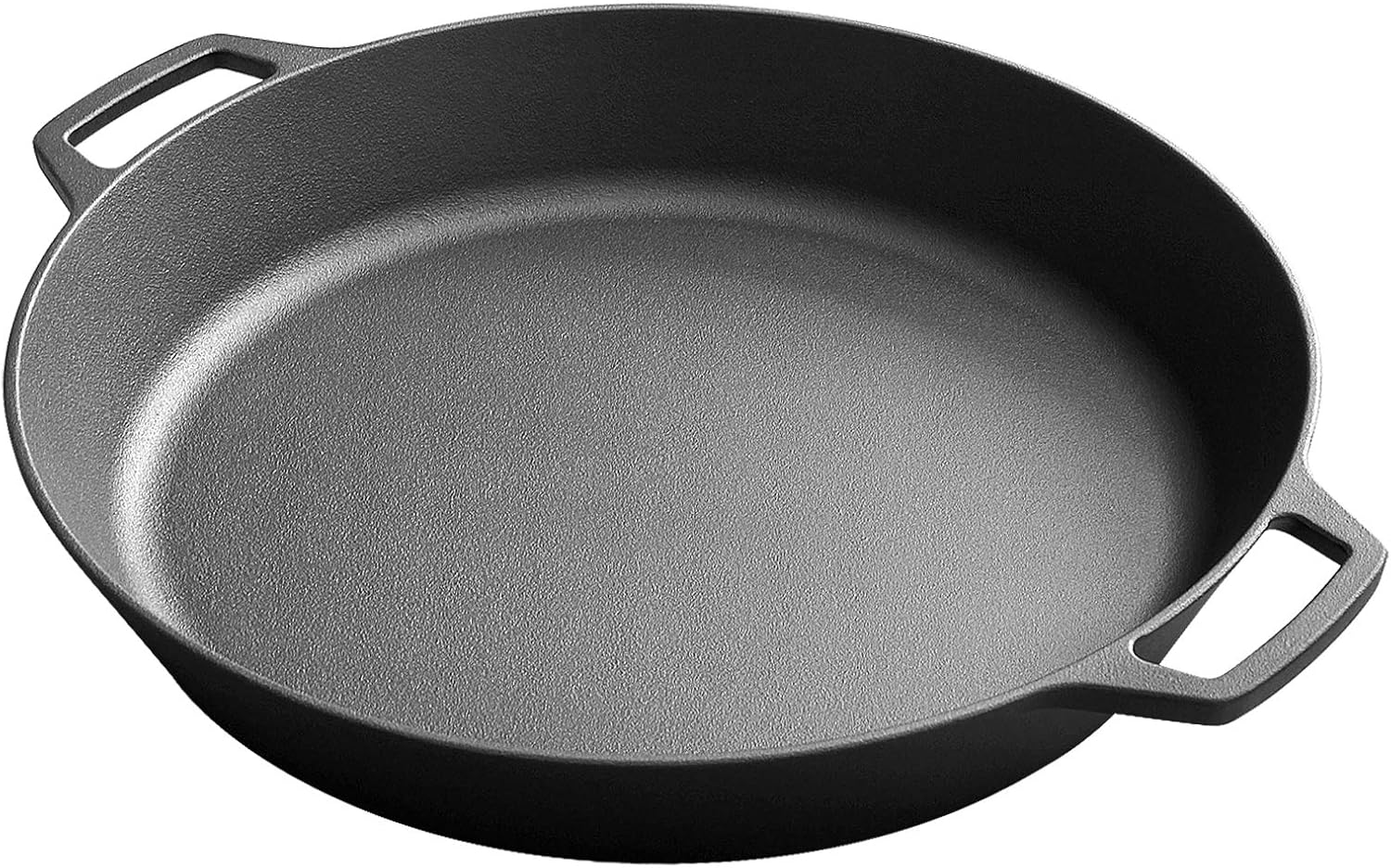 Skillet Cast Iron Camp - Dual Handle Outdoor Camping Frying Pan,