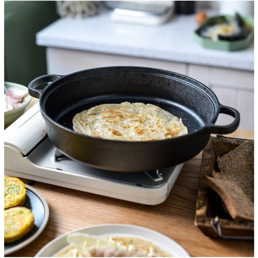 1PCS Cast Iron Skillet with Ha - Skillet Cast Iron Camp 评论和价格
