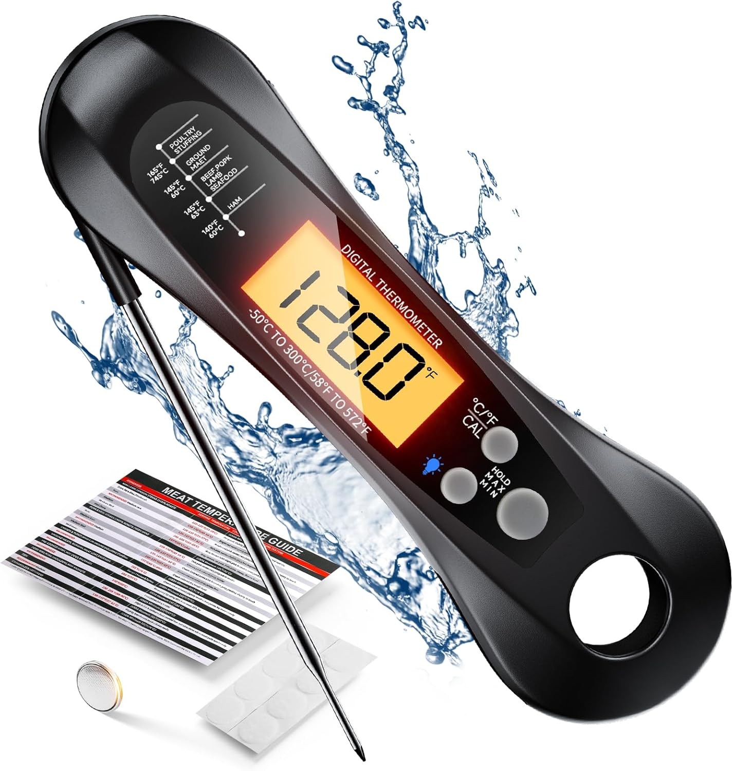 Digital Meat Thermometer Water - Camping Cooking Meat 评论和价格