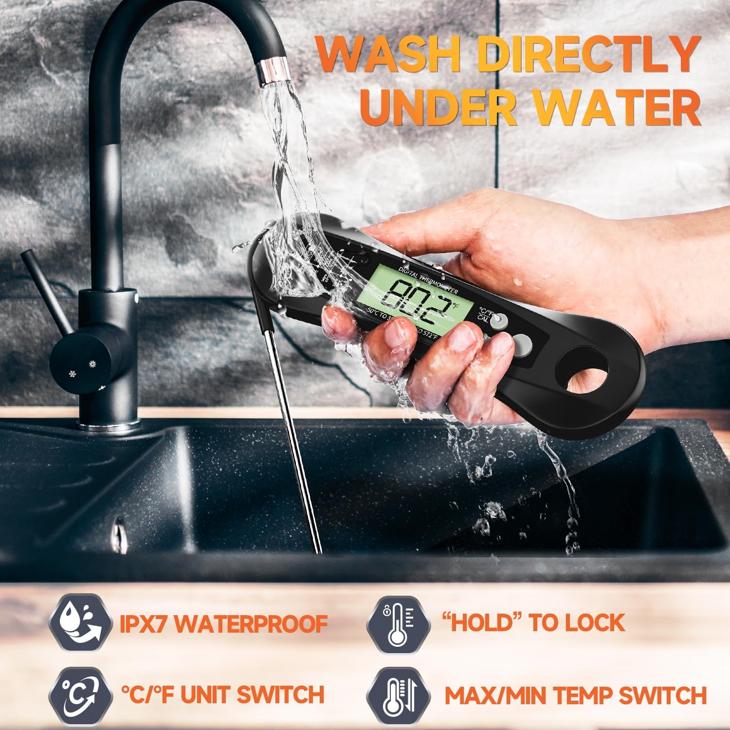 Digital Meat Thermometer Water - Camping Cooking Meat 评论和价格