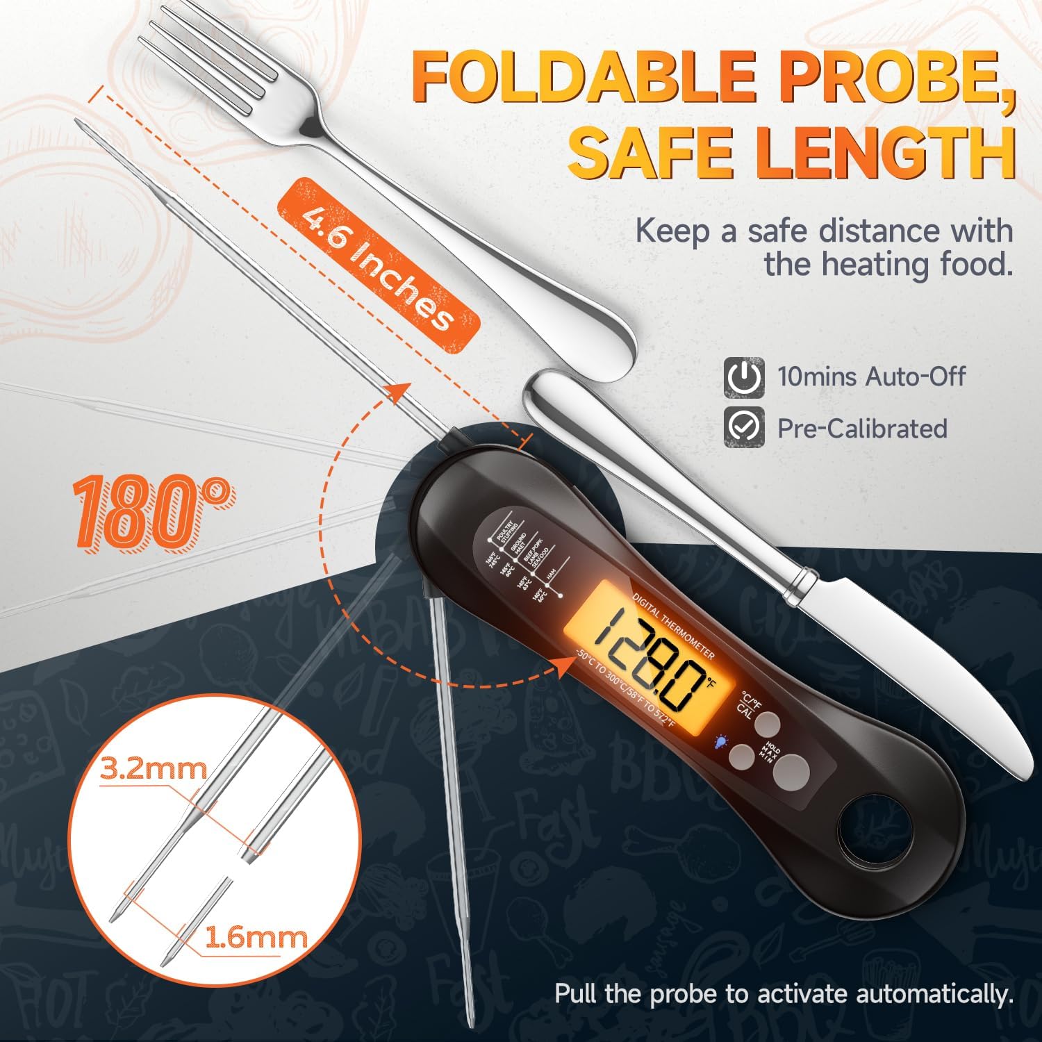 Digital Meat Thermometer Water - Camping Cooking Meat 评论和价格