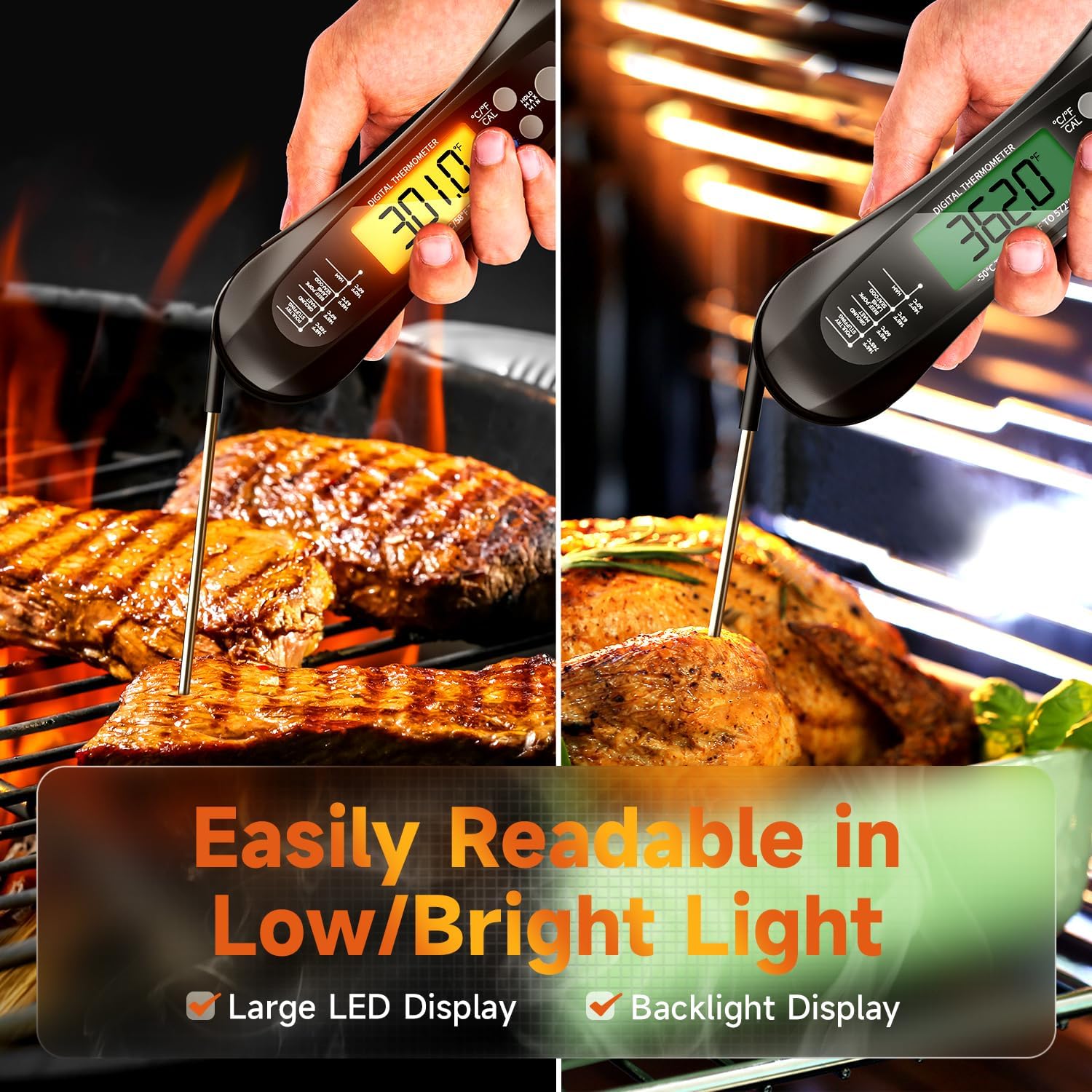 Digital Meat Thermometer Water - Camping Cooking Meat 评论和价格