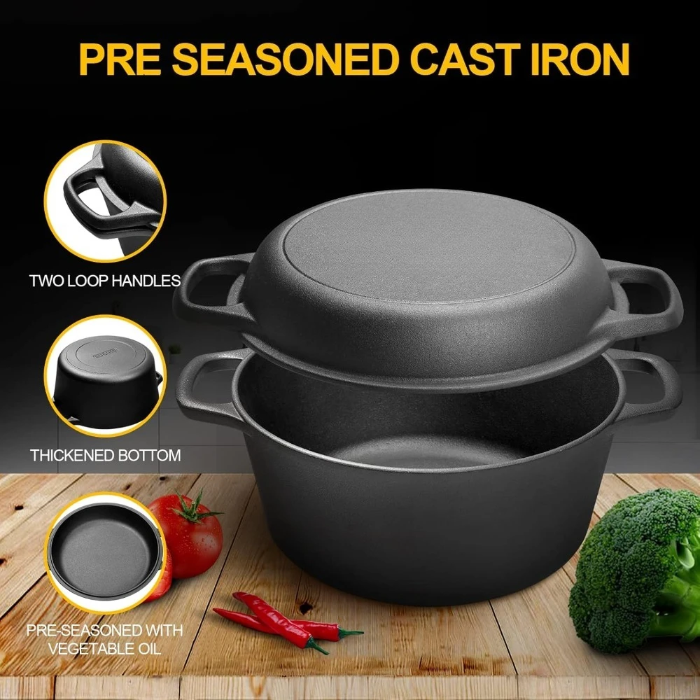 New Upgrade US Shipping  Pre S - Skillet Cast Iron Camp 评论和价格