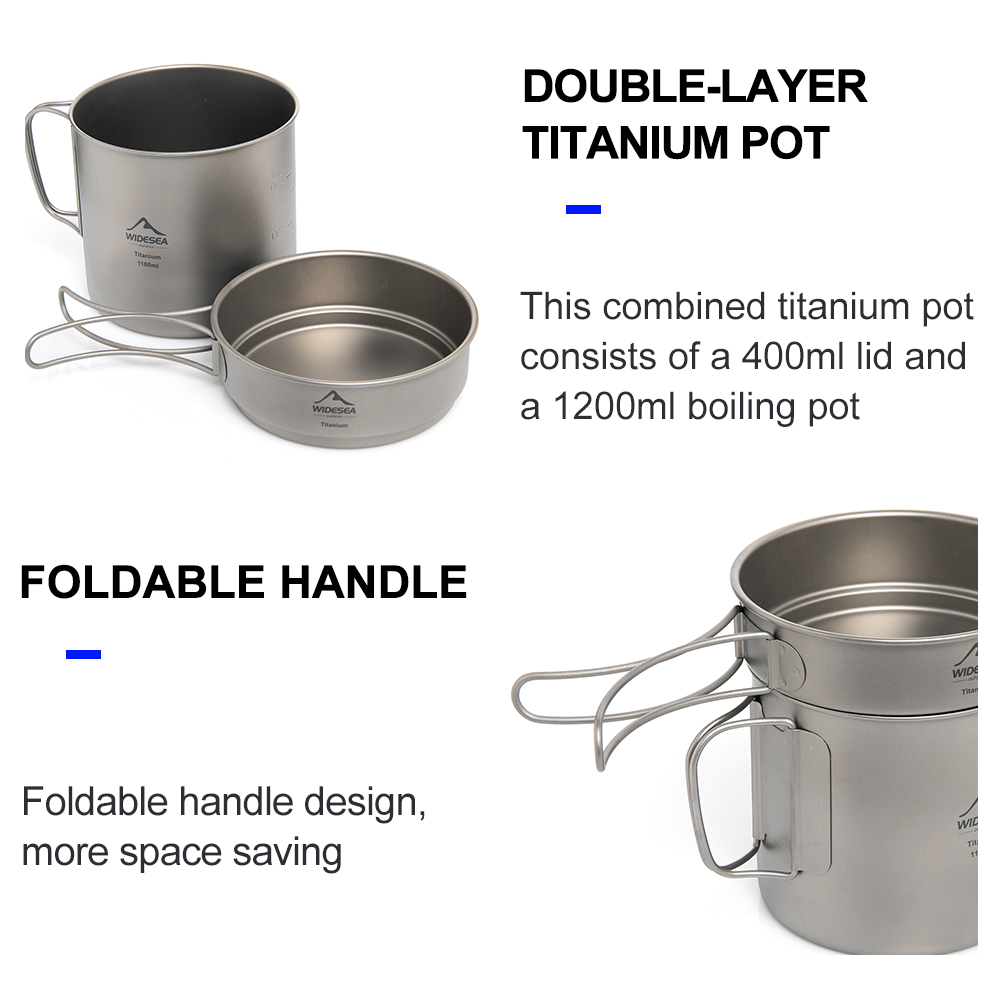 Widesea Ultralight Titanium Ca - Camping Cooking Set Stainless Steel 评论和价格