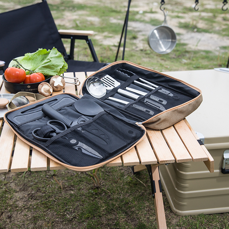 8pcs Camping Kitchen Cookware  - Camping Cooking Organizer 评论和价格