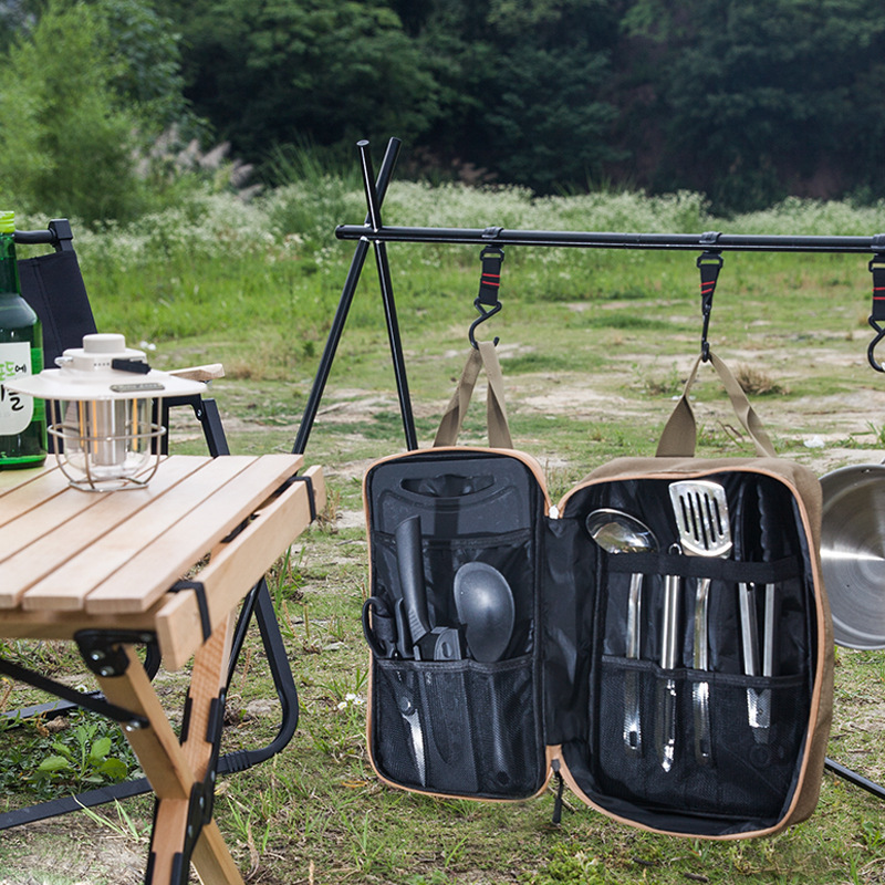 8pcs Camping Kitchen Cookware  - Camping Cooking Organizer 评论和价格