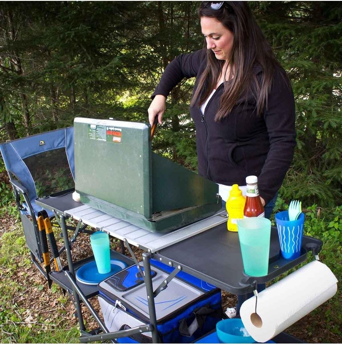 Slim Fold Portable Camping Kit - Camping Cooking Area 评论和价格