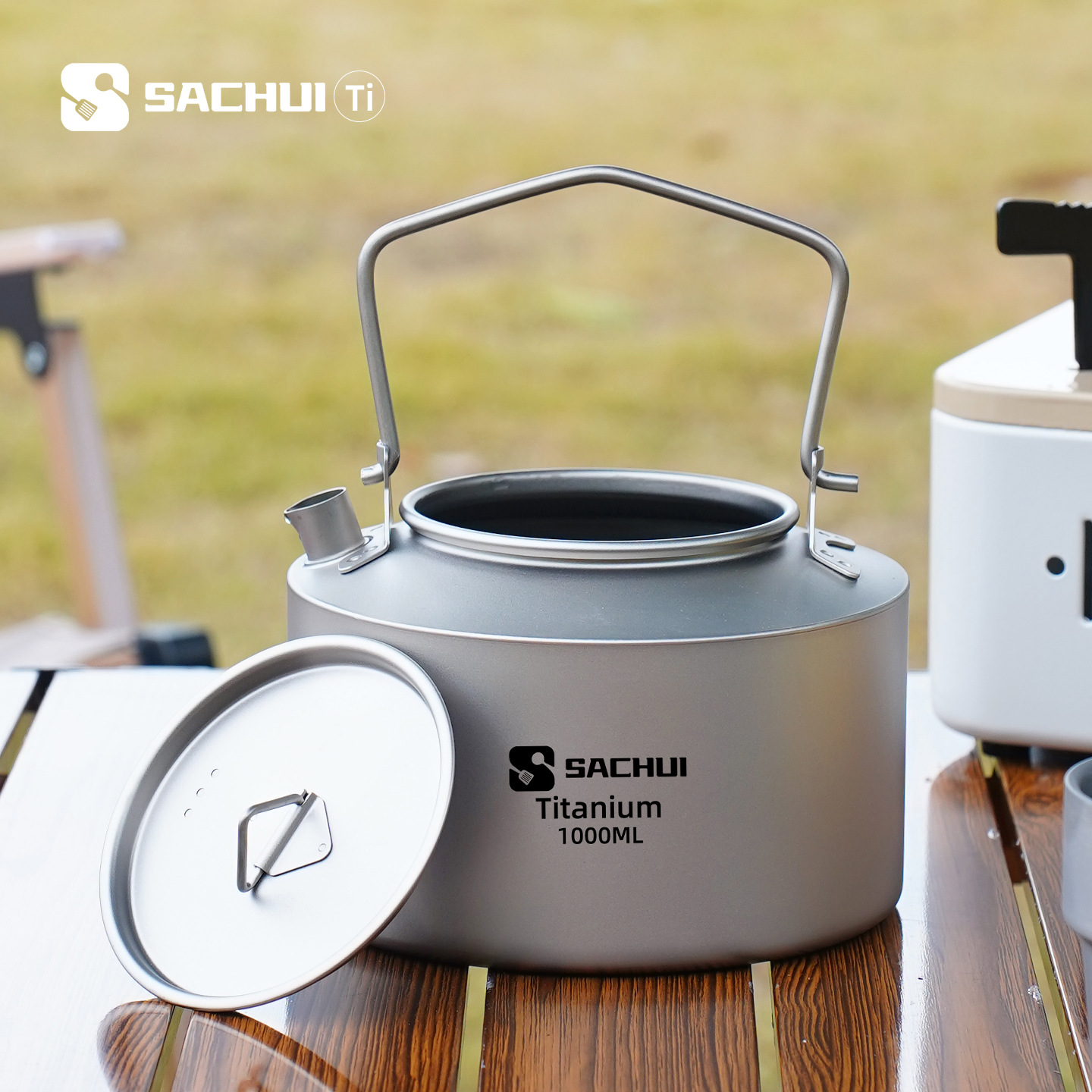 1000ML Pure Titanium Kettle Ou - Camping Cooking Gear 评论和价格