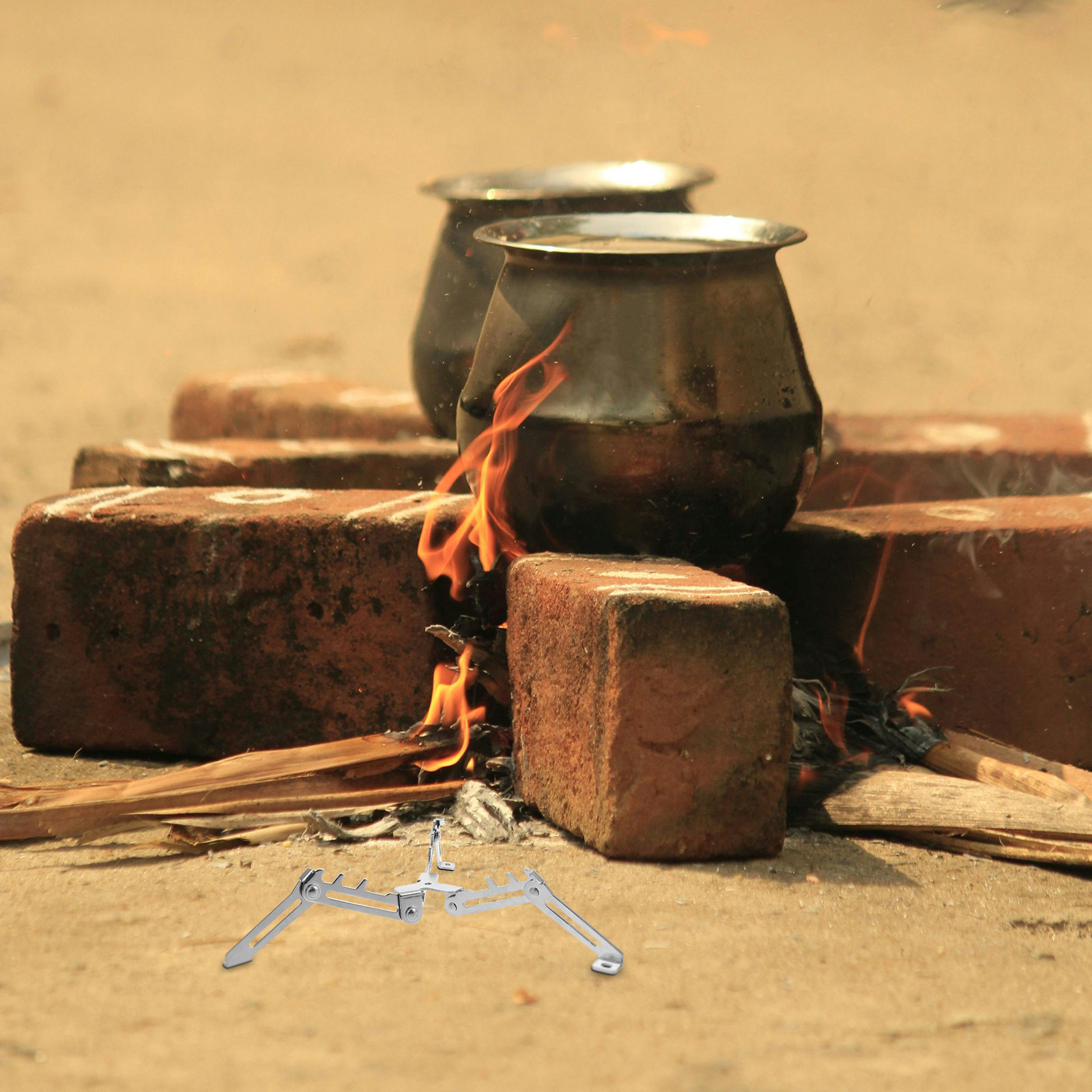Outdoor Folding Stainless Stee - Camping Cooking Canister 评论和价格