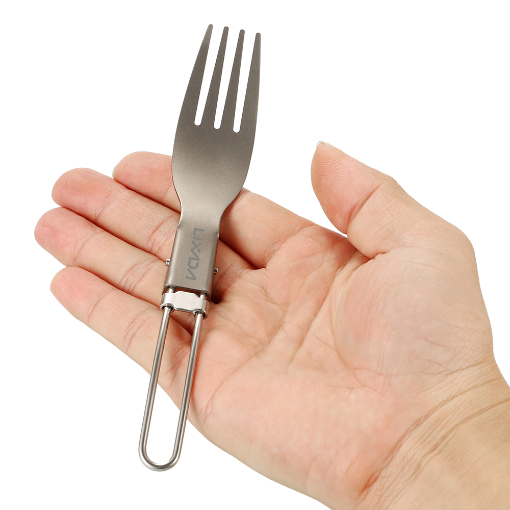 Lixada Titanium Folding Fork U - Camping Cooking Utensils Kit 评论和价格