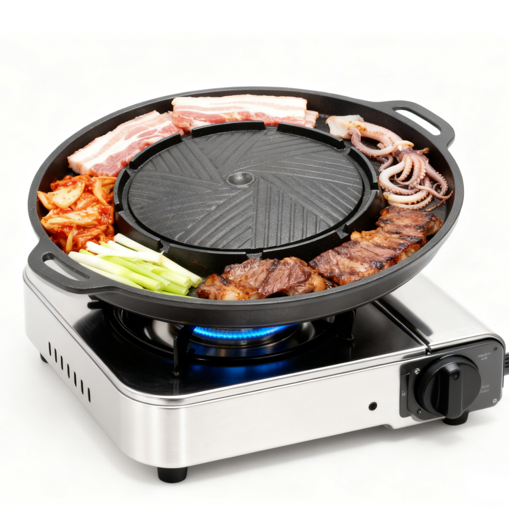 KOSUN Korean BBQ Grill Pan 2 i - Camping Cooking Plate 评论和价格