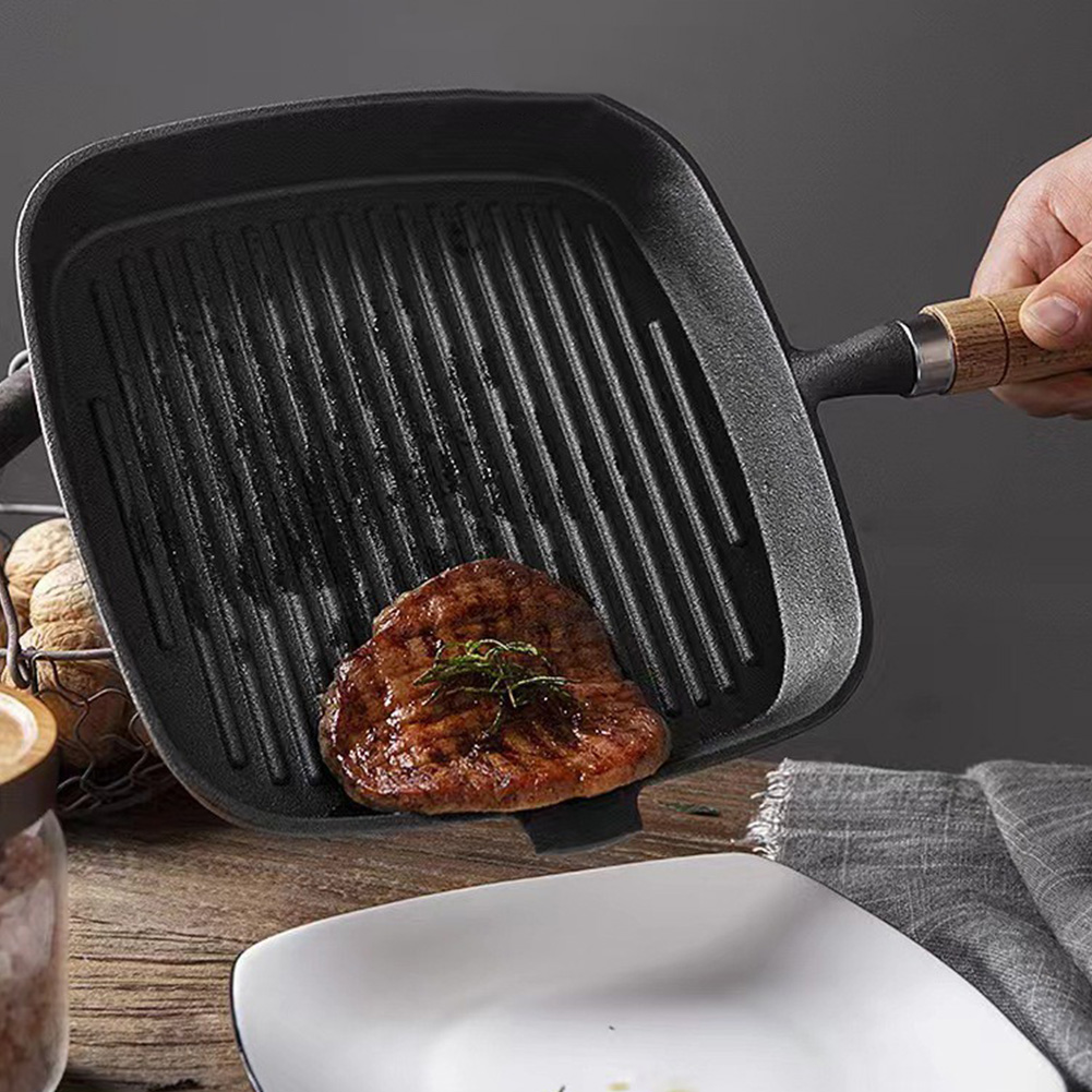 Iron Skillet Uncoated Non-stic - Skillet Cast Iron Camp 评论和价格