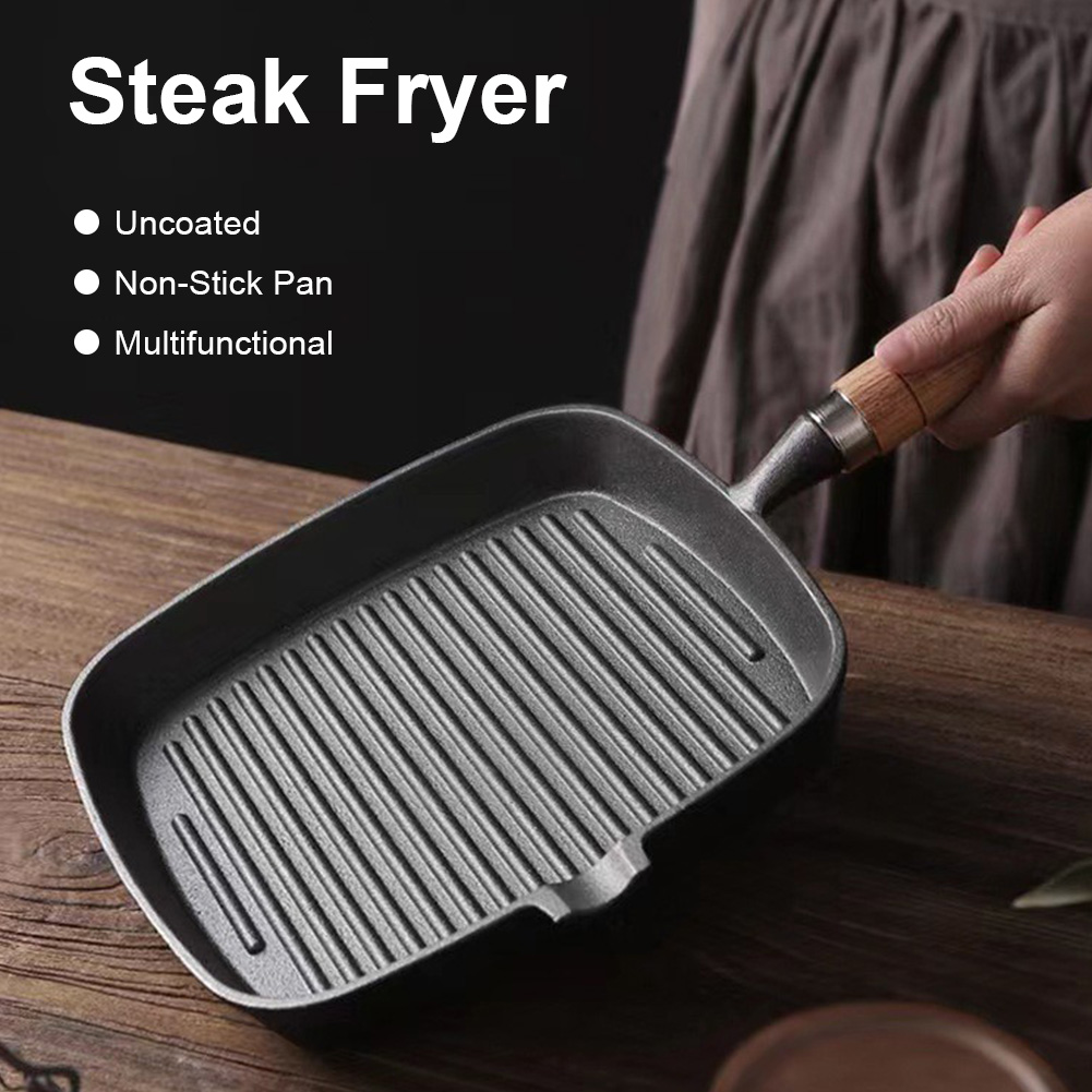 Iron Skillet Uncoated Non-stic - Skillet Cast Iron Camp 评论和价格