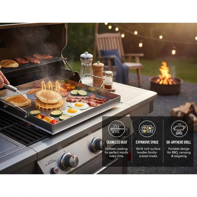Universal Flat Top Griddle 18x - Camping Cooking Area 评论和价格