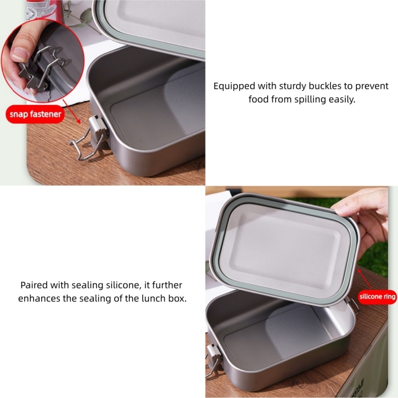 Titanium Lunch Box with Lid an - Camping Cooking Set Stainless Steel 评论和价格