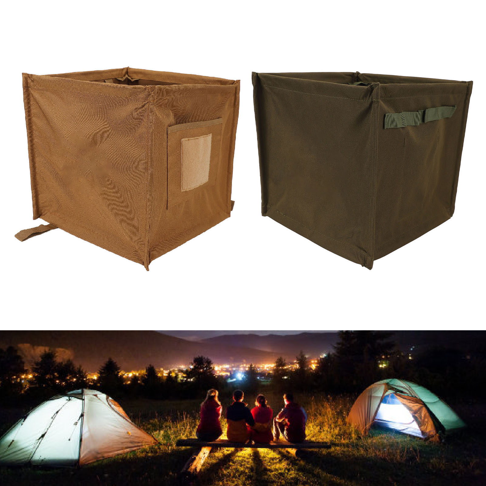 Outdoor Foldable Trash Can 33L - Camping Cooking Organizer 评论和价格