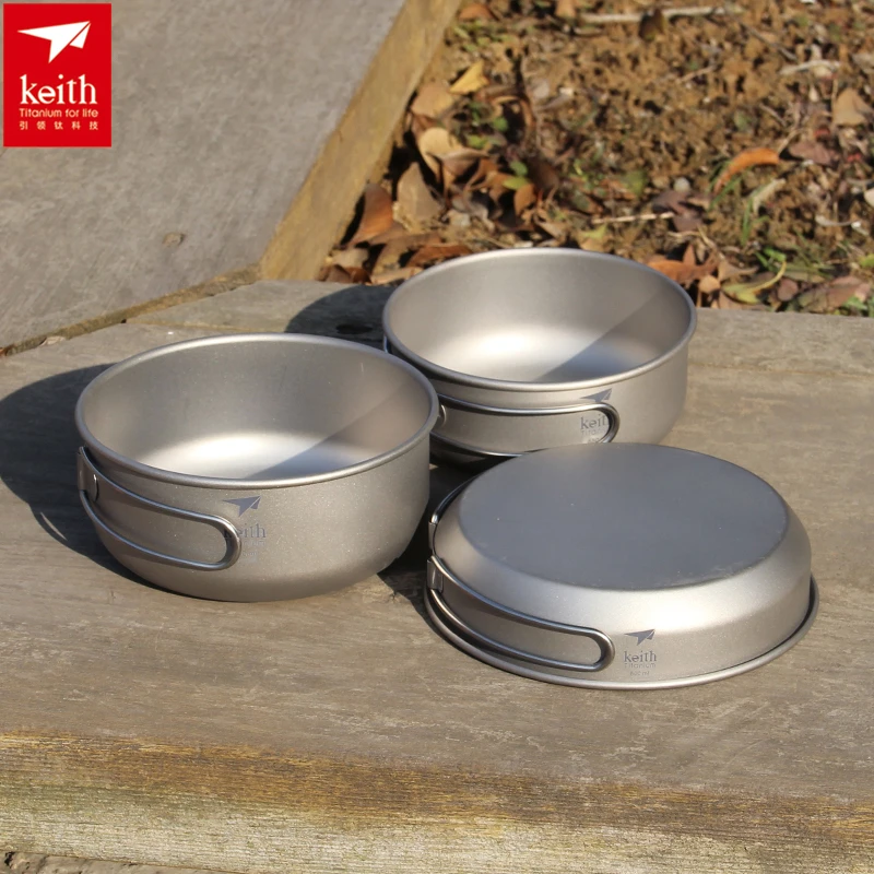 Keith 3PCS Titanium Cookware P - Camping Cooking Tool Set 评论和价格