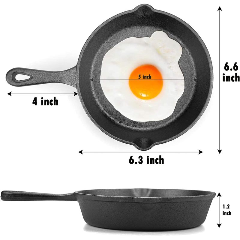 6 Inch Cast Iron Skillet, Fryi - Skillet Cast Iron Camp 评论和价格