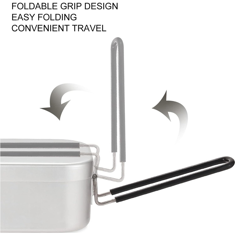 800ML Aluminum Lunch Boxes Out - Camping Cooking Tool Set 评论和价格