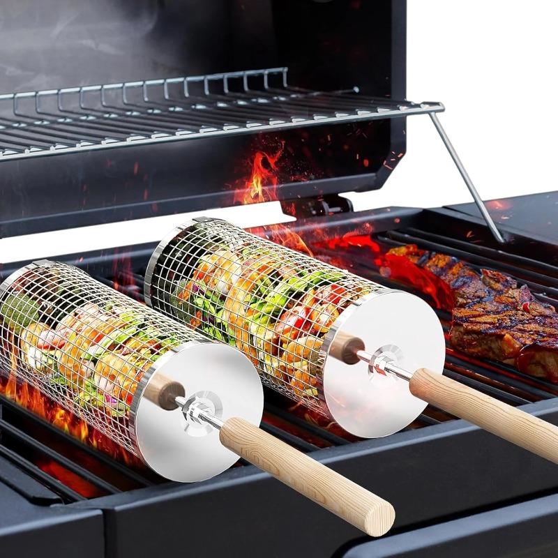 Stainless Steel BBQ Grill Bask - Camping Cooking Area 评论和价格