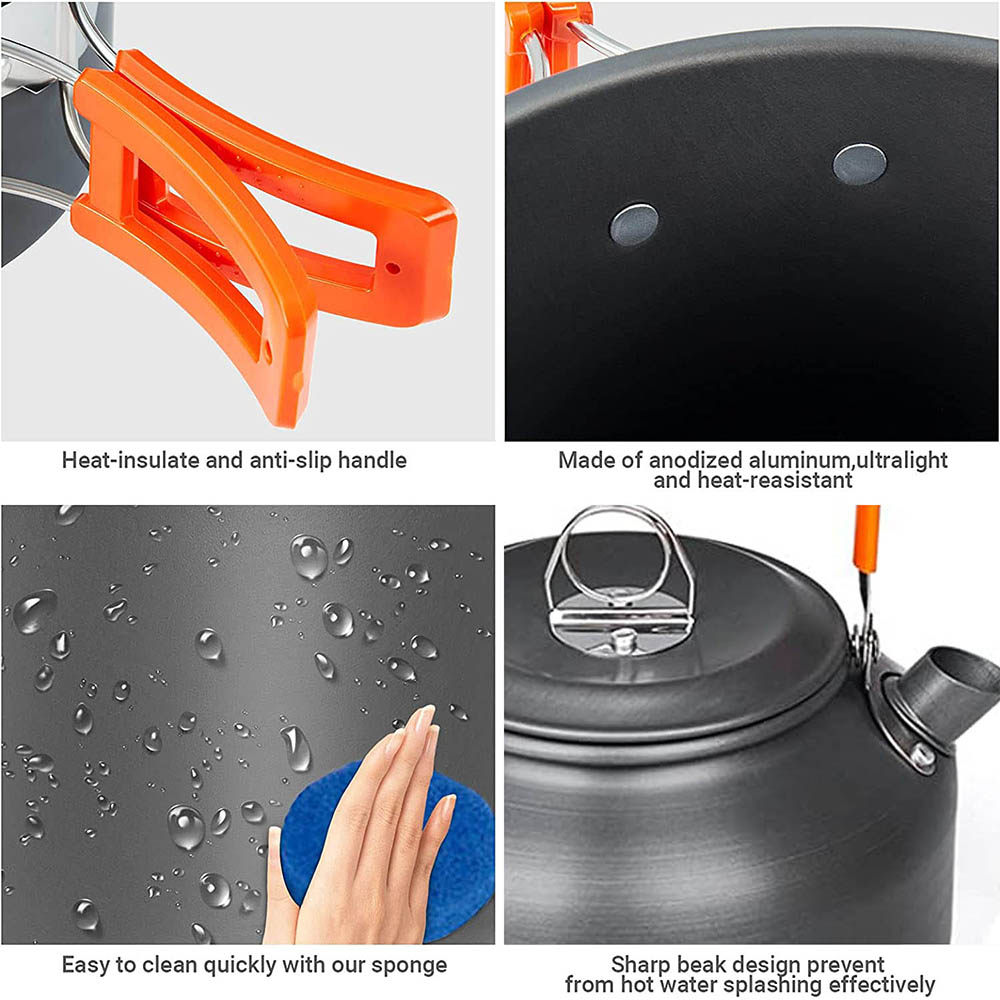 1pcs/1set Camping Cookware Kit - Camping Cooking Set Stainless Steel 评论和价格