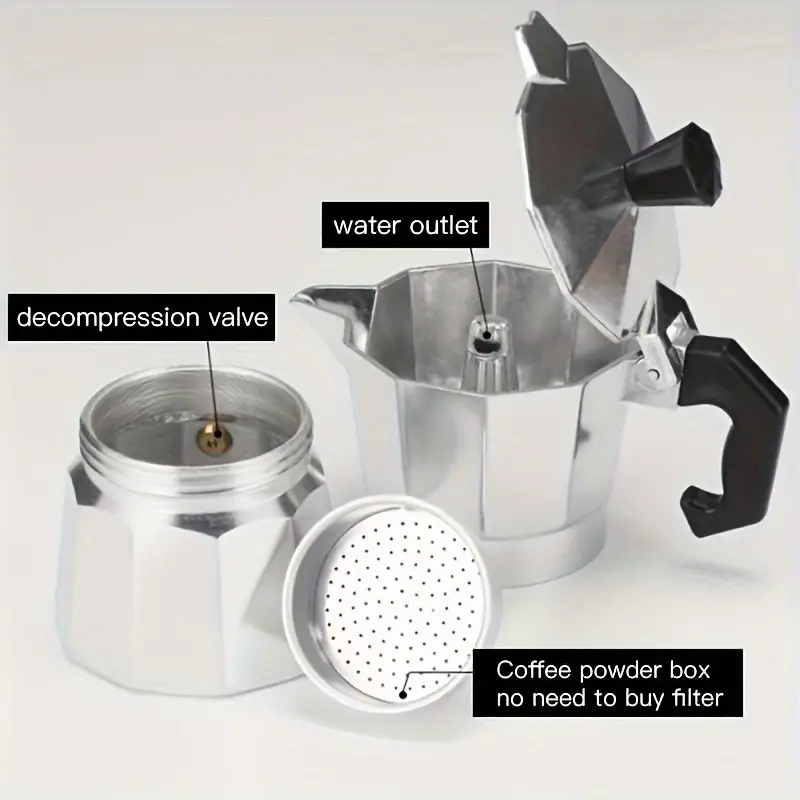 Classic Aluminum Moka Pot 50-3 - Camping Cooking Gear 评论和价格
