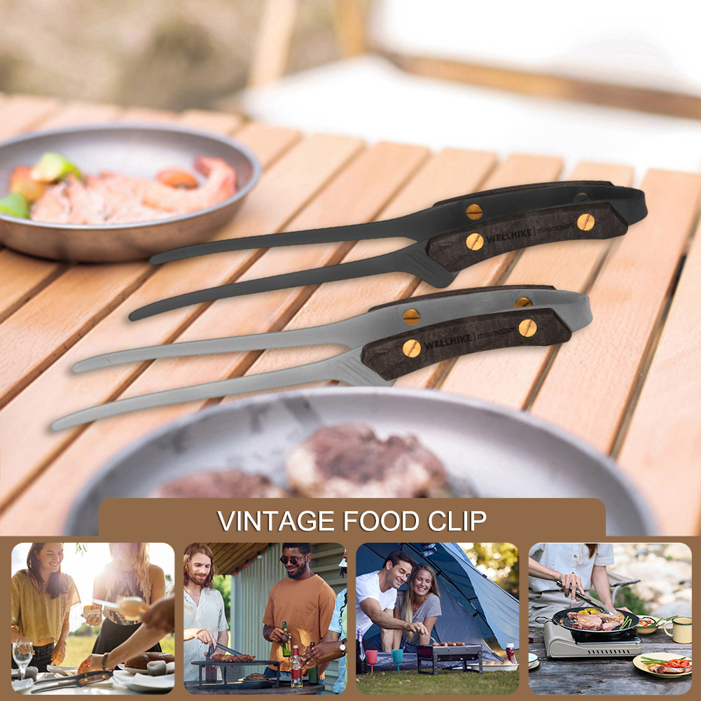 BBQ Grill Barbecue Tong Vintag - Vintage Camping Cooking Set 评论和价格