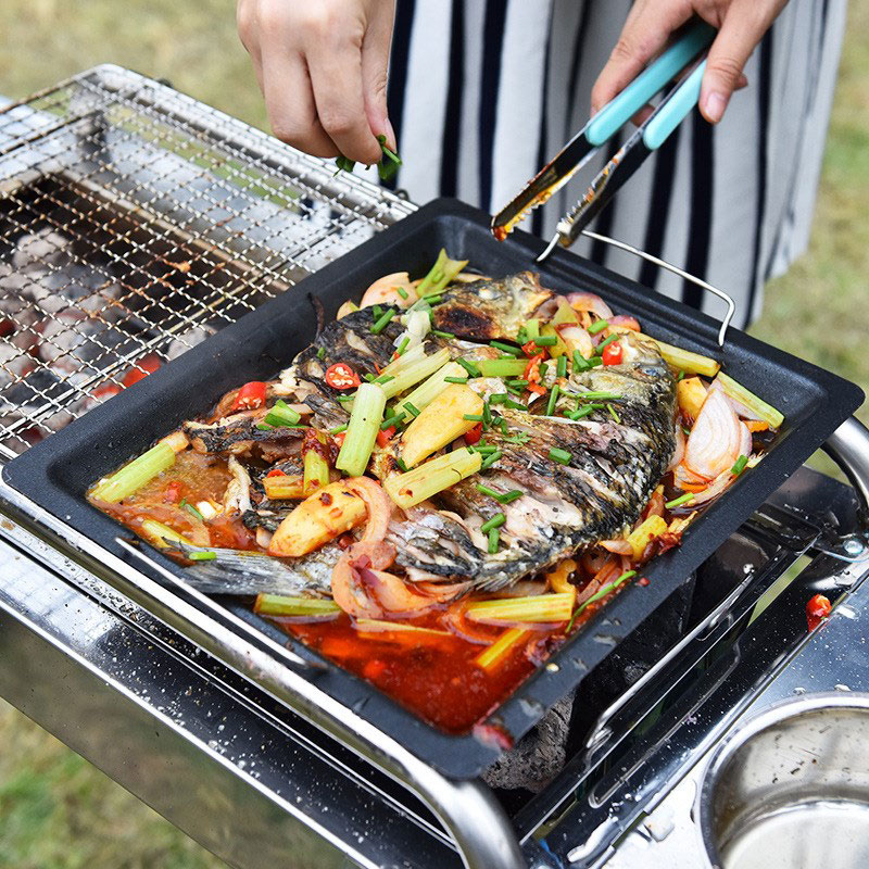 Outdoors Thick Square Grill Pa - Camping Cooking Plate 评论和价格