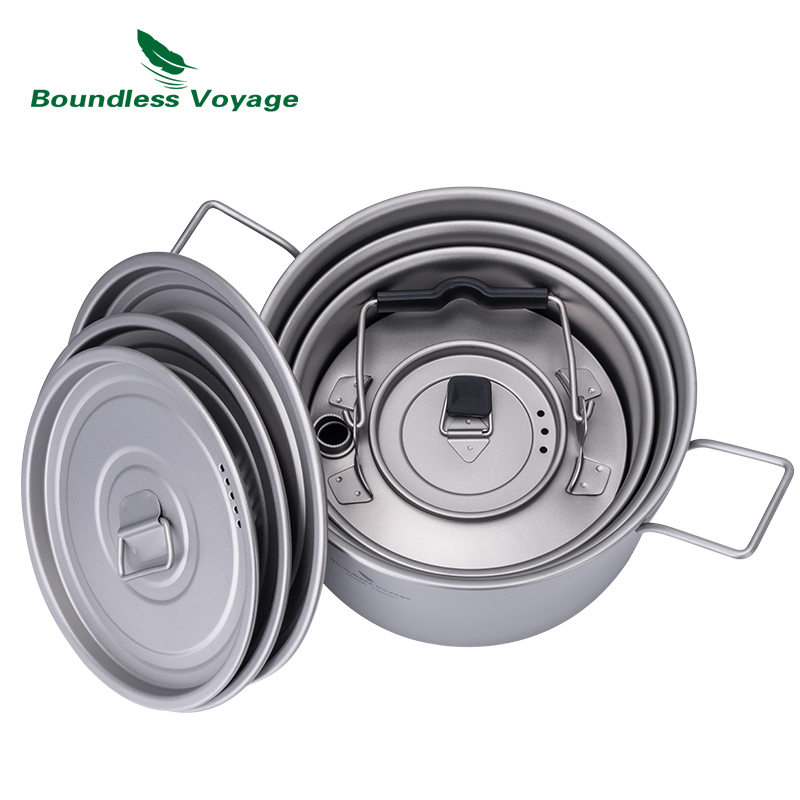 Boundless Voyage Titanium Pot  - Camping Cooking Tool Set 评论和价格