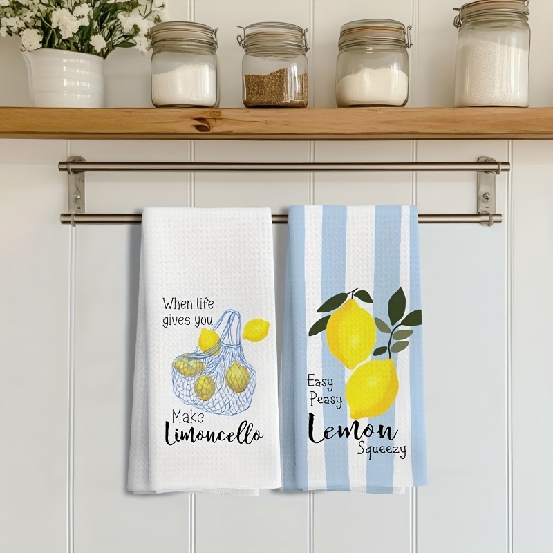 2Pcs, Lemon Mesh Kitchen Towel - Camping Cooking Tool Set 评论和价格