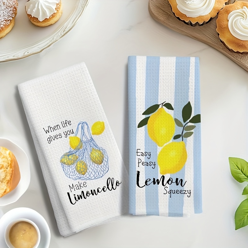 2Pcs, Lemon Mesh Kitchen Towel - Camping Cooking Tool Set 评论和价格