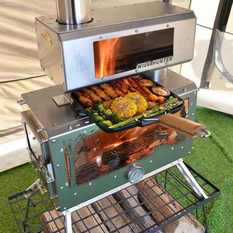 Camping Firewood Stove 2-Side  - Camping Cooking Area 评论和价格