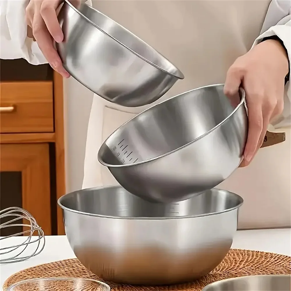 1-3 Stainless Steel Bowl Set w - Camping Cooking Tool Set 评论和价格