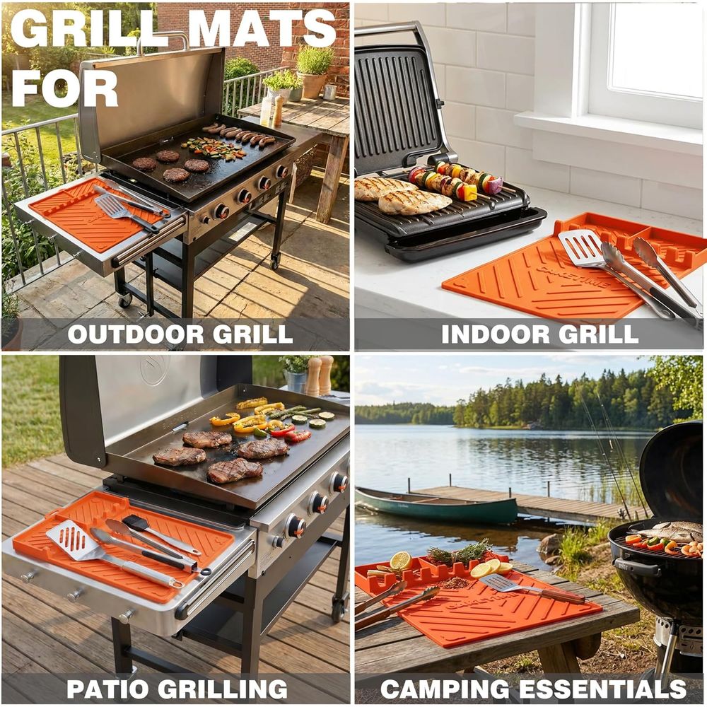 Silicone Grill Mats or Griddle - Camping Cooking Area 评论和价格