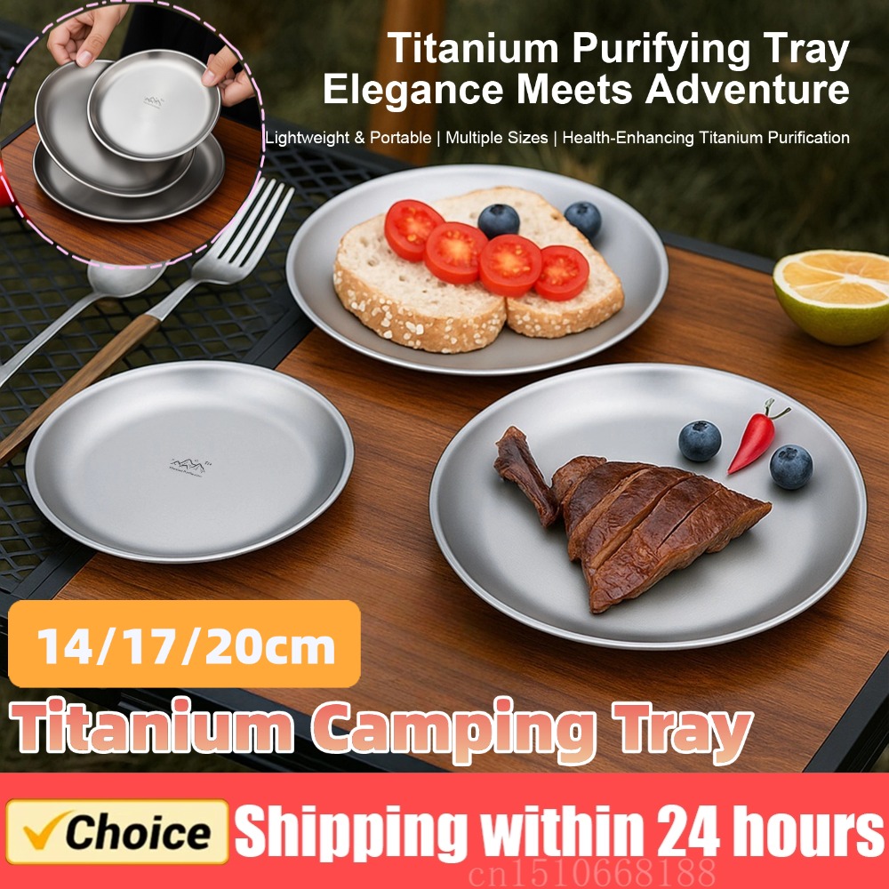 14/17/20cm Titanium Camping Pl - Camping Cooking Set Stainless Steel 评论和价格