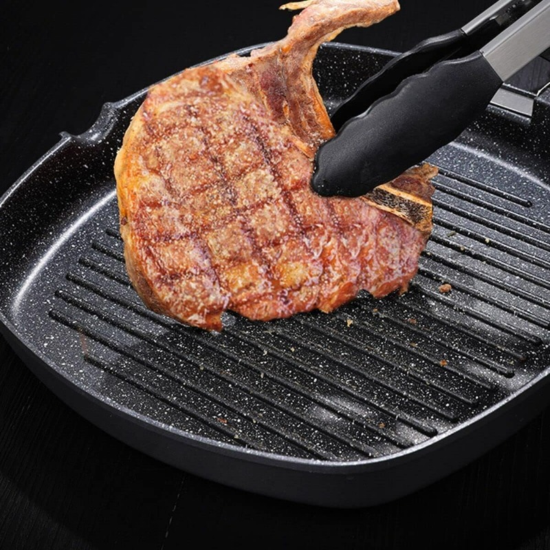 Square Grilling Skillet Steak  - Skillet Cast Iron Camp 评论和价格