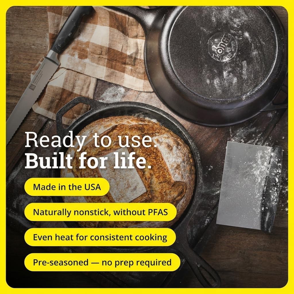 2-in-1 Cast Iron Combo Cooker: - Skillet Cast Iron Camp 评论和价格