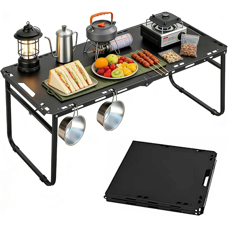 Camping Table Adjustable Foldi - Camping Outdoor Cooking Table 评论和价格