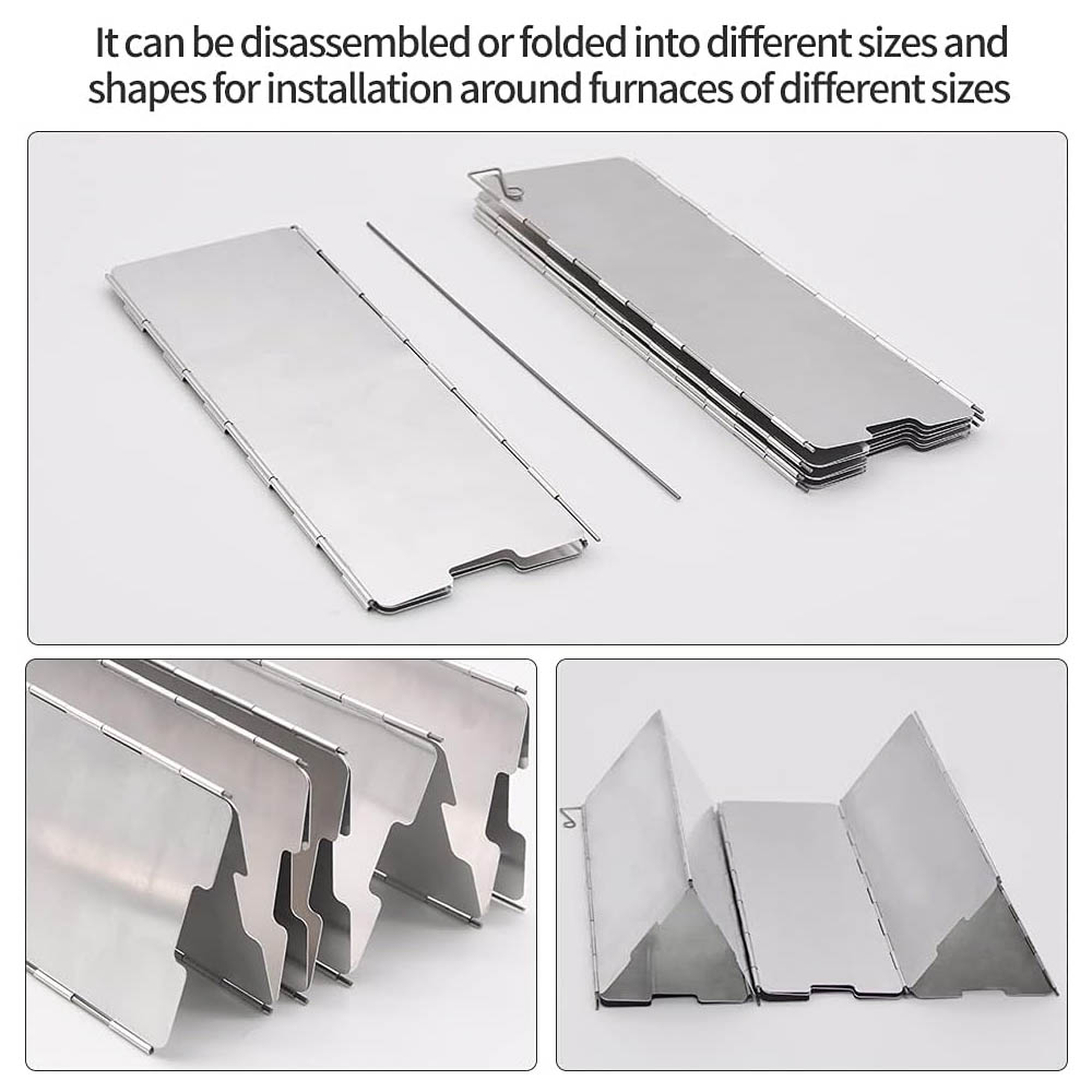 8 Plates Aluminum Windscreen S - Camping Cooking Plate 评论和价格