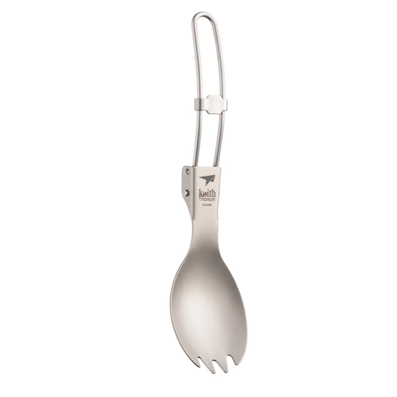 Keith Titanium Spork Foldable  - Camping Cooking Utensils Kit 评论和价格